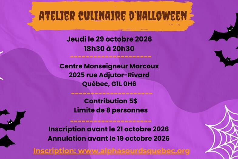 Atelier Culinaire d'Halloween