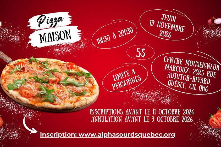 Atelier culinaire : Pizza Maison