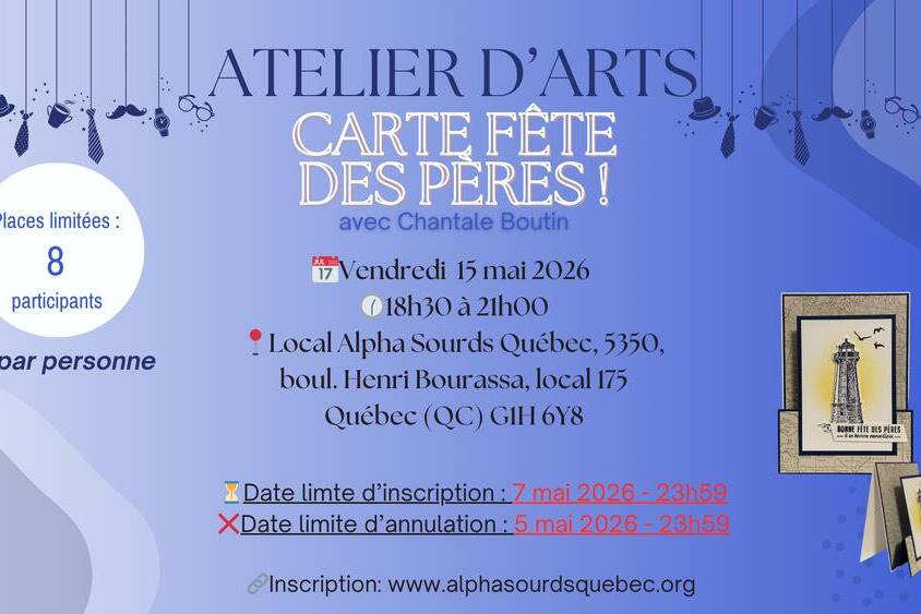 Atelier d'arts - Carte Fête des Pères ! 
