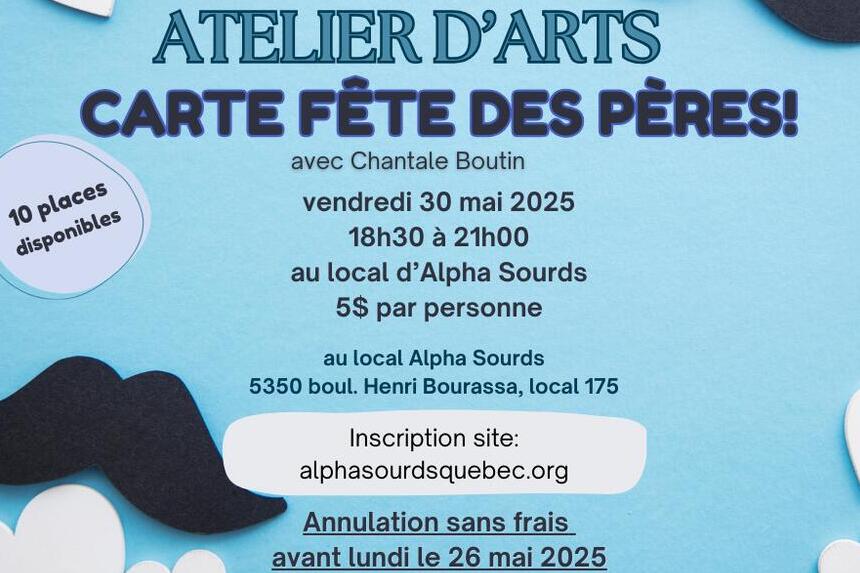 Atelier d'arts fête des pères