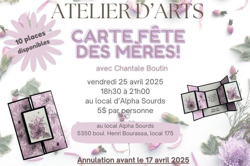Atelier carte fête des mères