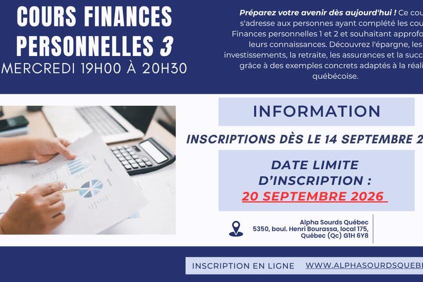 Cours Finances Personnelles - Niveau 3