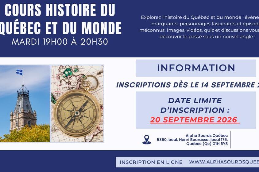 Cours Histoire du Québec et du Monde